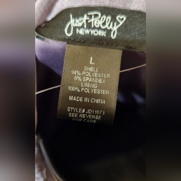 just polly new York mini dress size L color purple - Picture 6 of 6